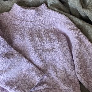 Lavender Sherpa Mock Neck Sweater 💜